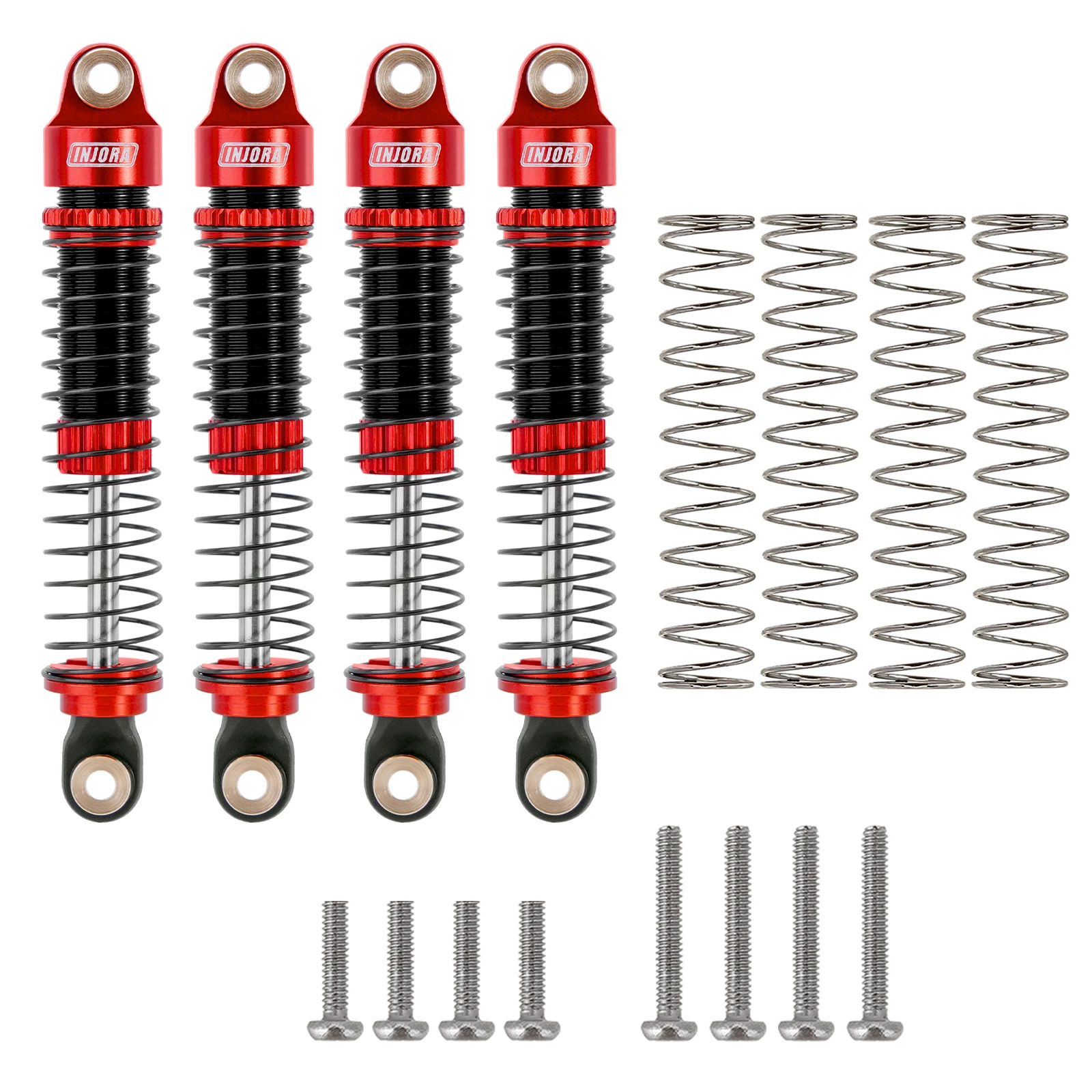 INJORA 59MM Lange Schroefdraad Schokdemper Oliedemper voor 1/18 RC Crawler TRX4M Upgrade (4M-42)