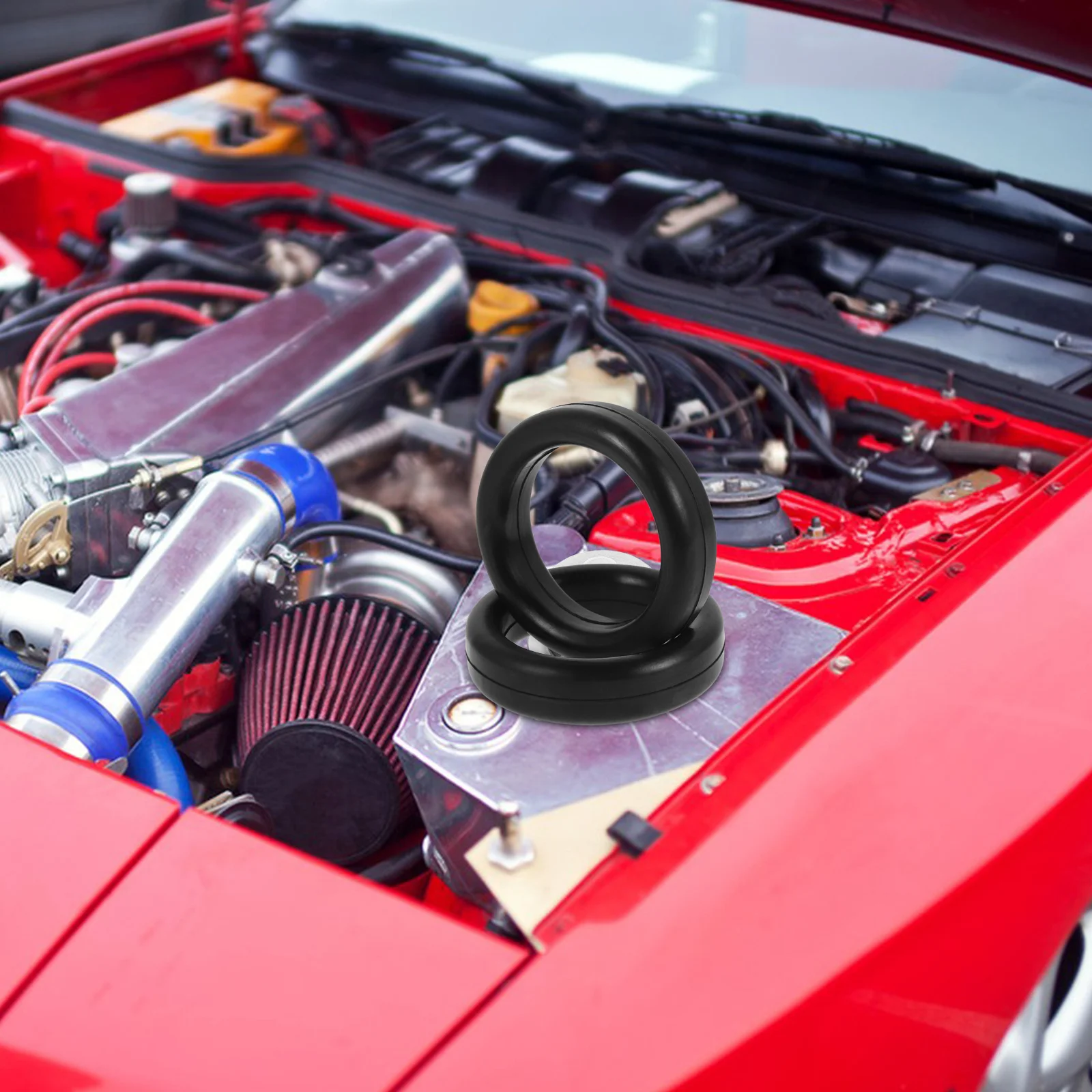 

2pcs Muffler Lifting Ears Rubber Hanger Exhaust Mount Manifold Bracket Pipe Rod Noise Reduction Durable Material Wide