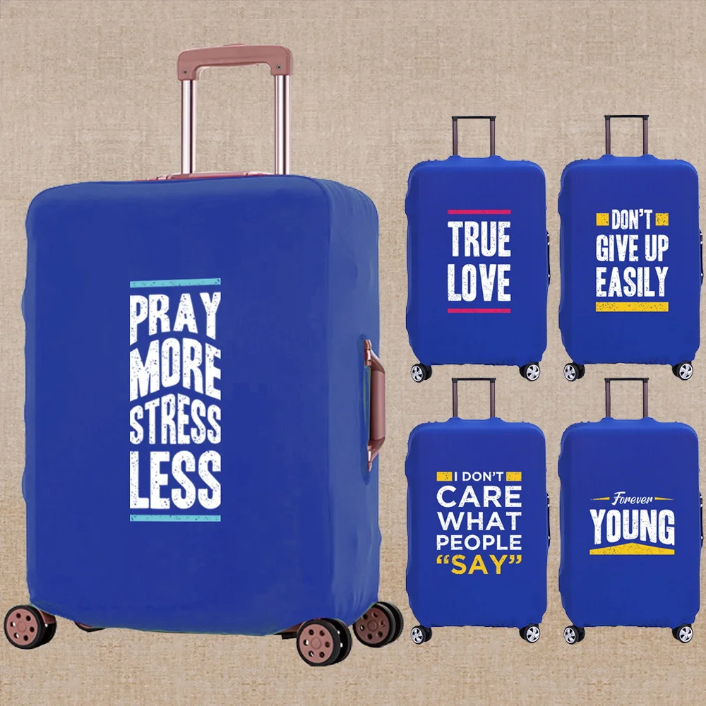 Luggage Cover Scratch Resistant Thicken Travel Accessory Covers Apply To 18-32 Inch Phrase Pattern Suitcase Protective Covers