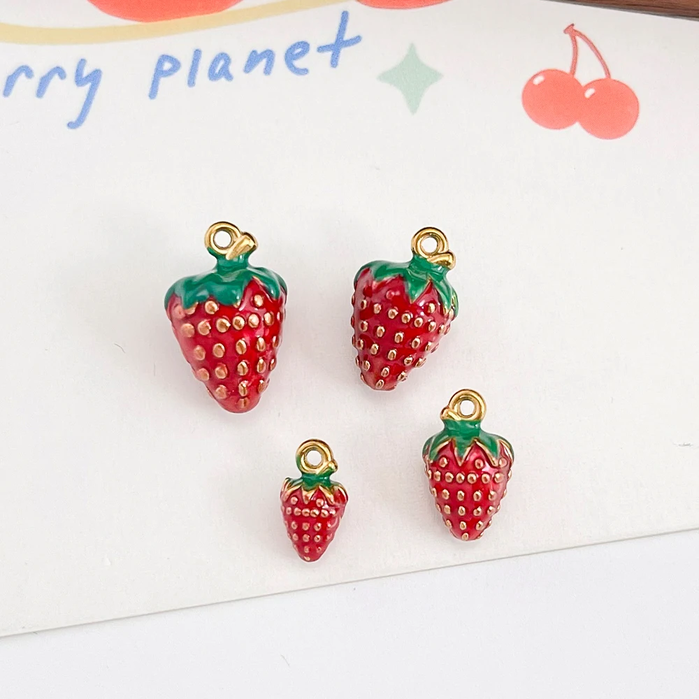 

Сердечный дизайн 30 шт. подвески из нержавеющей стали/клубничная форма/ювелирные аксессуары/подвеска «сделай сам» для браслетов/ручная работа # 195733