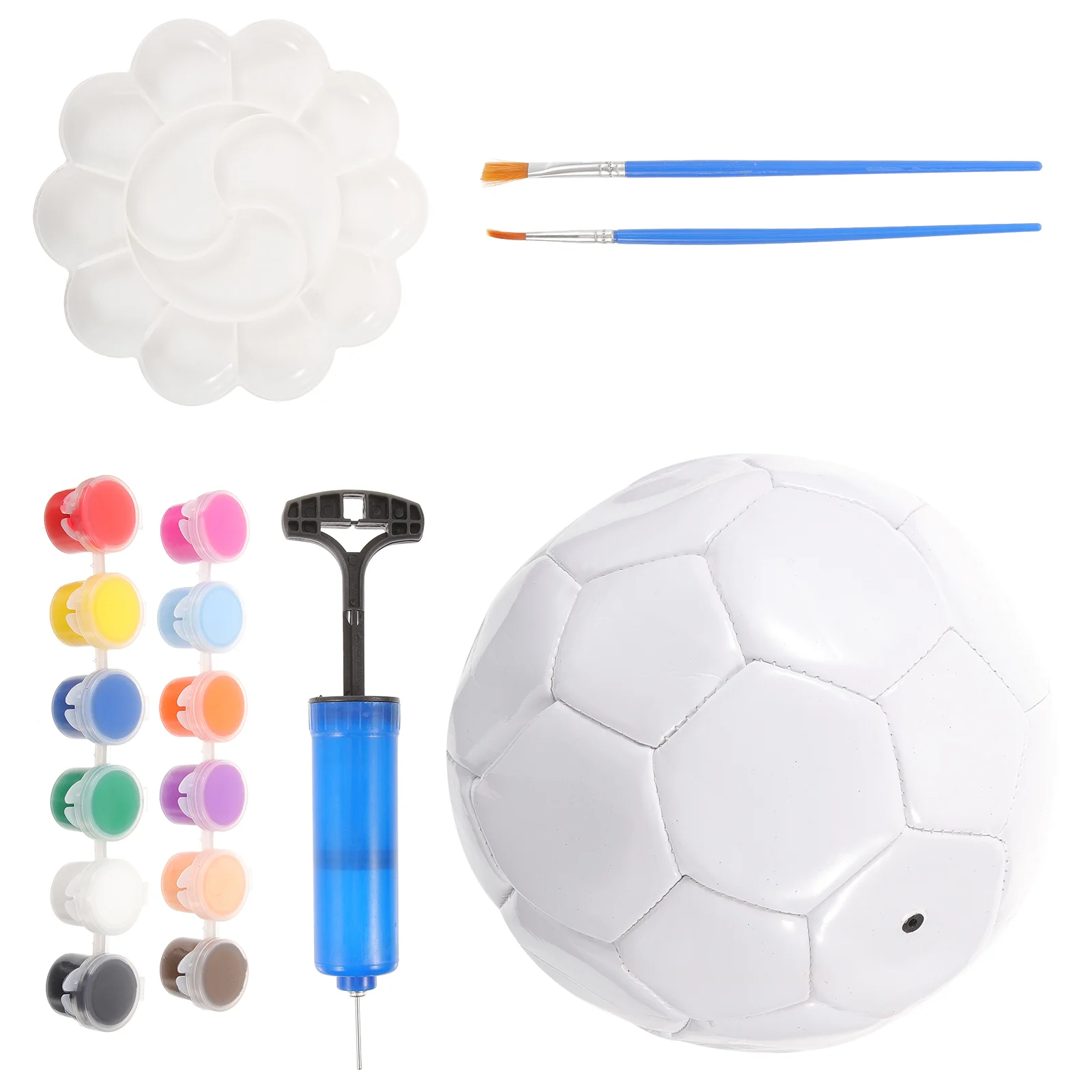 DIY Signature Pure White Football Painting Outdoor Parent-child Handmade Material Package ( [Basic Set]) 7pcs Soccer