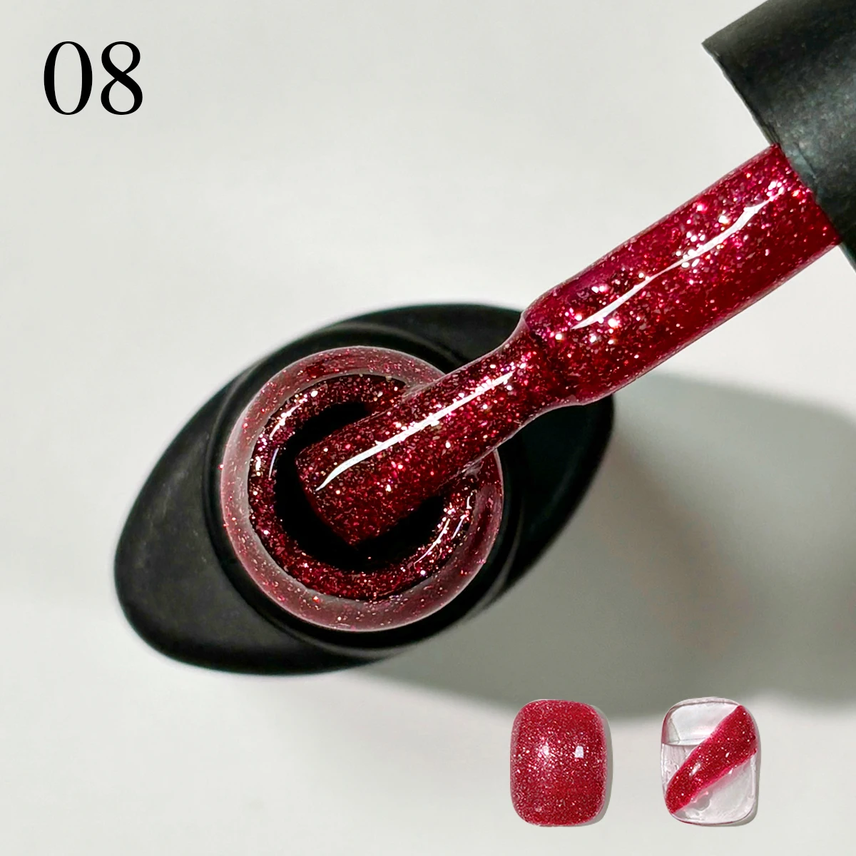 غراء سحب معدني لامع 9D مطلي بالأشعة فوق البنفسجية نقع قبالة طلاء الأظافر - غراء بلاتيني ذهبي وفضي عالي الكثافة لتقليم فلاش أ #2