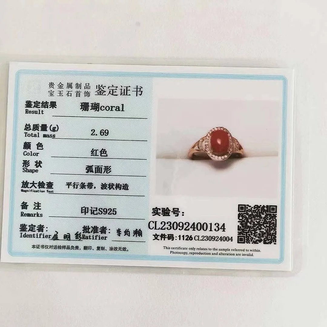 FS 7*9mm Natural Red Coral/Opal Fashion Ring for Women Real S925 Sterling Silver Fine Weddings Jewelry With Certificate MeiBaPJ