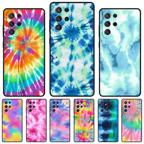 Tie Dye Trippy phone case For Samsung Galaxy S24 S23 S22 Ultra Note 10 20 Plus S8 S9 S10 S20 S21 FE Cover