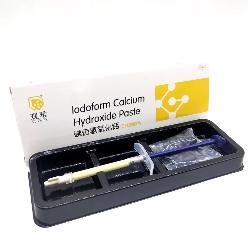 1Pcs Dental Iodoform Calcium Hydroxide Paste Oral Antibacterial Cream 2g Root Canal Disinfection Filling Dental Materials