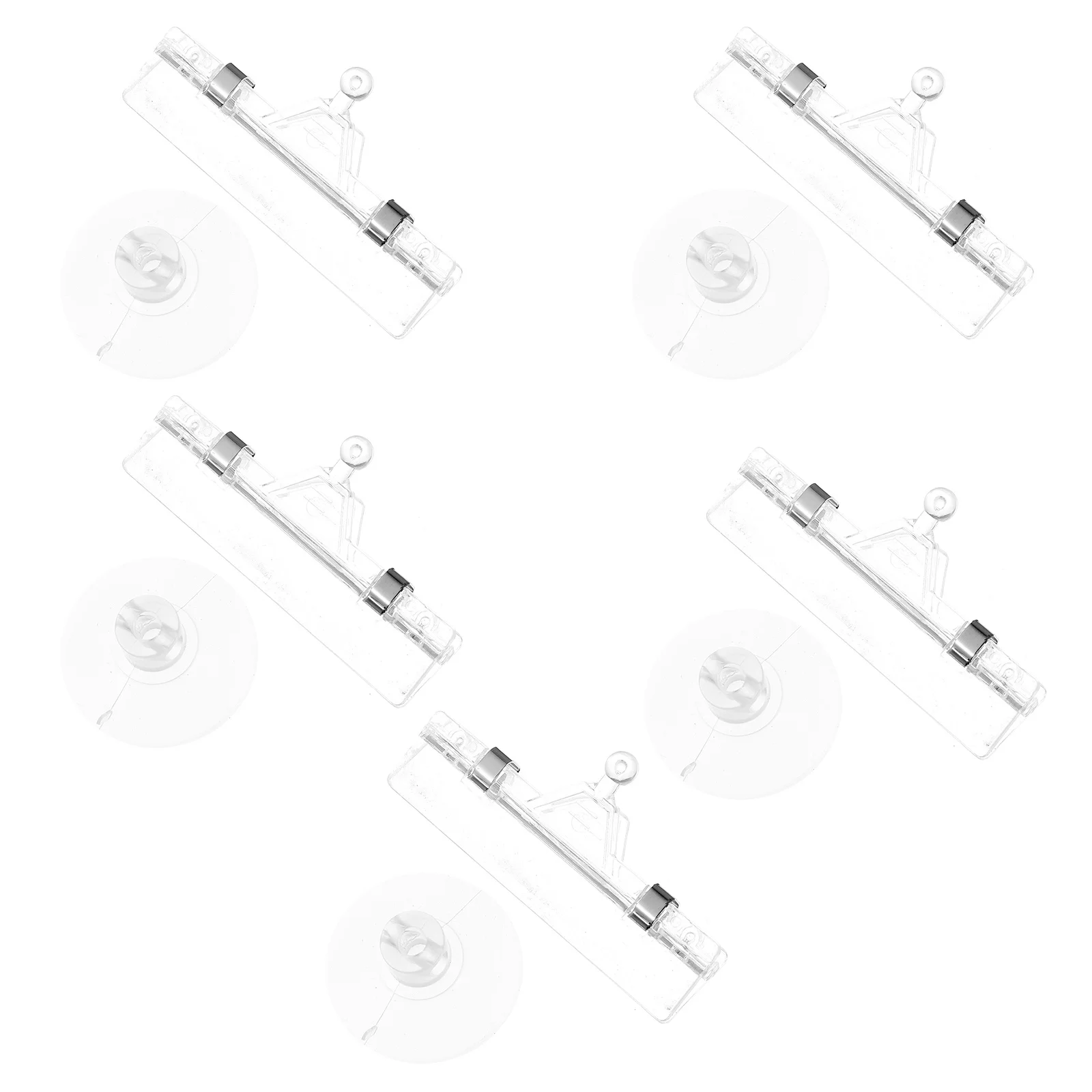 5 Pcs Advertising Clip Cup High Grade Transparent Clips Price Tag Holder Label Stand Display Stand Business