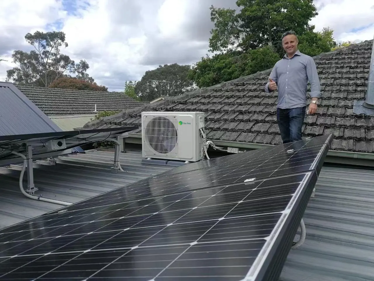 Solar air Conditioner AC DC Hybrid Solar Power Energy air Conditioner 9K 12k 18k 24k BTU WIFI Cooling and Heating Factory Price - view 4