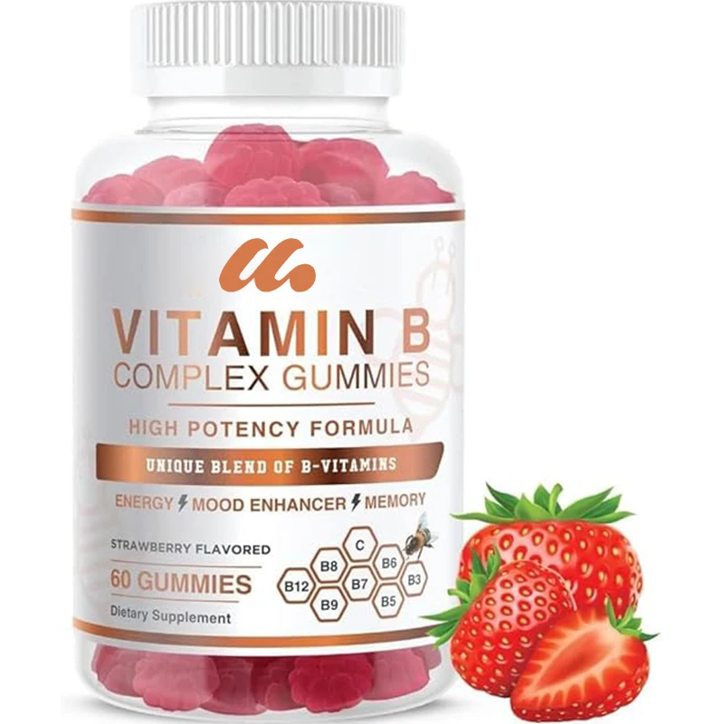 

Vitamin B complex vegetarian gummies contain vitamins, niacin, stress, energy, and folic acid for a healthy immune system