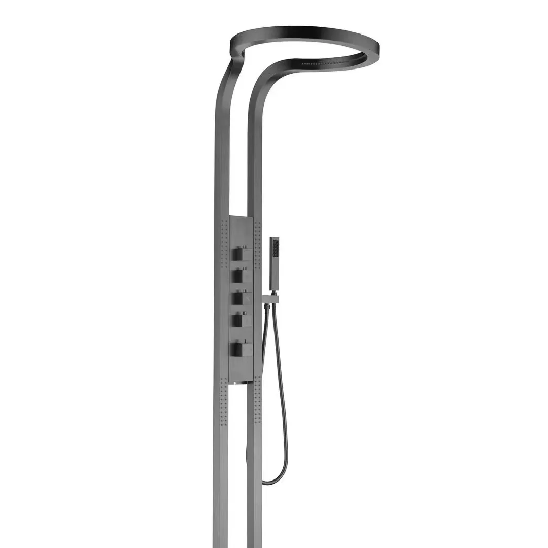 

Great waterfall, shower, bathroom, smart, thermostatic, set, home, supercharged, all copper