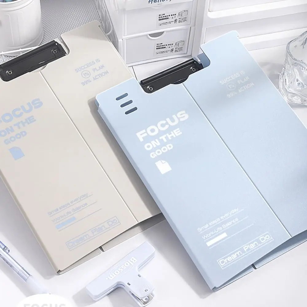 Writing Pad Memo Clip Board Verhical Plate Clamp A4 File Folder Multifunction Clipboard Dual-use Paper Storage Organizer