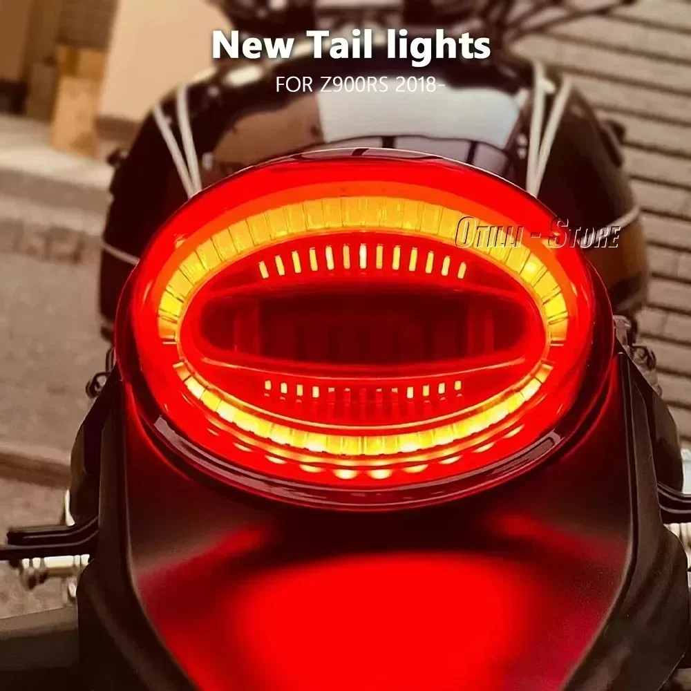 Motorcycle Accessories For KAWASAKI Z900 RS Z900RS Z 900 RS 2018-2023 LED Tail Lamp Rear Brake Tail Run Light Red Lens Taillight