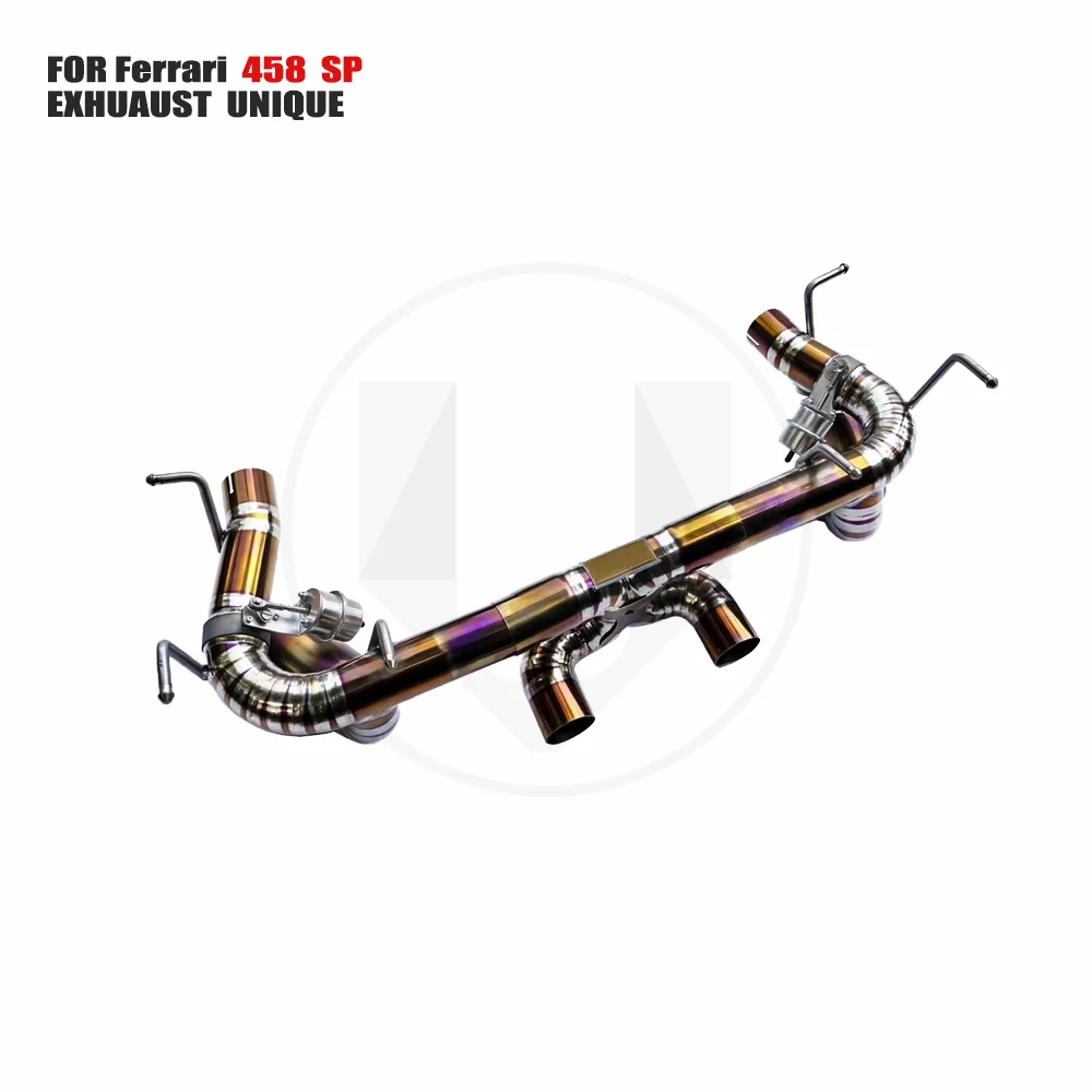 

UNIQUE Titanium Alloy Exhaust Manifold Downpipe Is Suitable For Ferrari F458 SP Auto Modification Electronic Valve