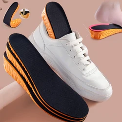 Solette sportive invisibili per aumento di altezza da 1,5-3,5 cm Scarpe in memory foam EVA arancione Suola traspirante Confortevole per la cura dei piedi degli uomini