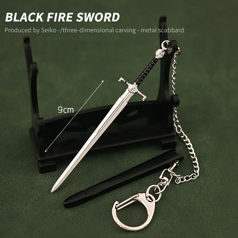 Valyrian Catspaw Dagger Keychain, Longclaw Sword Toy Game, Peripharrate of Thrones, Metal Cold Weapon Model, Craft Boy Ornament, 9cm