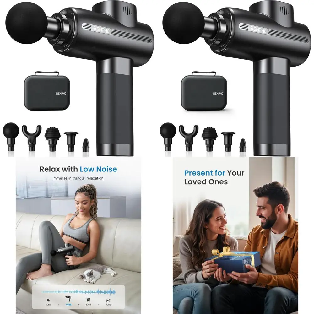 

Портативный перкуссионный массажер для глубоких тканей, для шеи и спины, совместим с FSA и HSA, с чехлом для переноски, для спортсменов