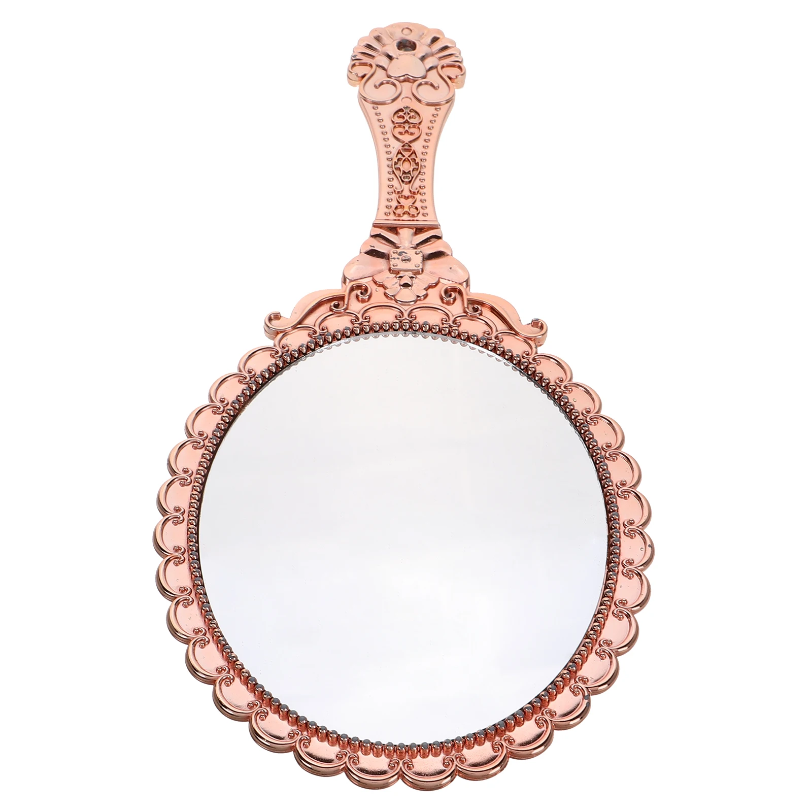 

2pcs Retro Floral Vintage Handheld Makeup Mirror Embossed Design Portable Compact Travel Vanity Mirror For Women Girls