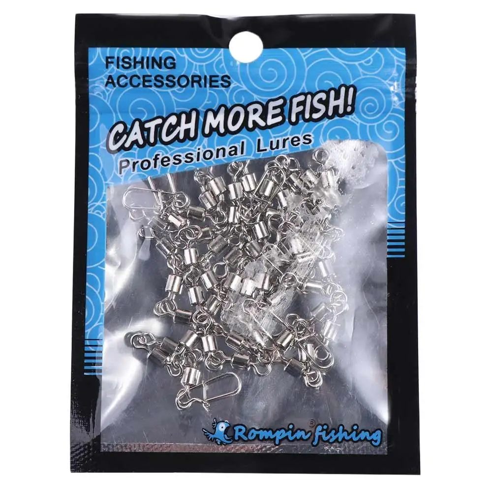 

10pcs Stainless Steel Rolling Swivel Snap Anti-bite Chain Rolling Swivel Snap Anti-bite Silver Protected Line