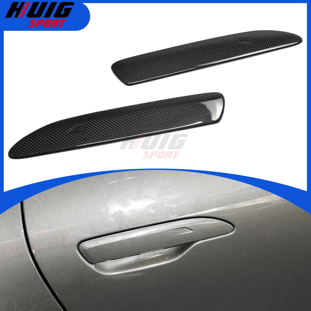 Plain Carbon Fiber Exterior Car Side Door Handle Cover Trim Accessories For Porsche 911 992 Carrera T S GT3 RS Touring 2019-2024