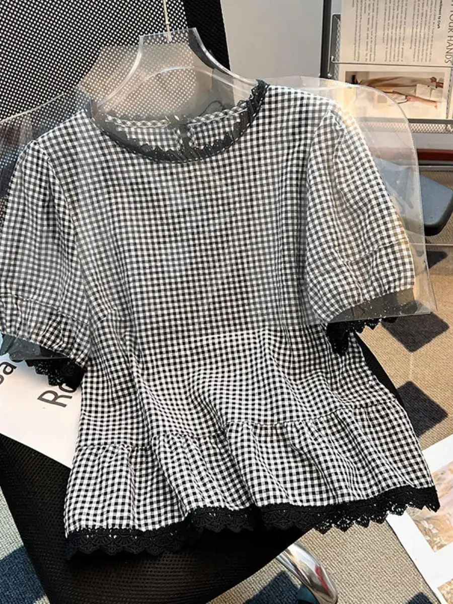 camisa-feminina-moderna-com-estampa-xadrez-e-manga-curta-novo-estilo-de-verao-moda-atemporal-marca-empresarial-liyan-numero-de-listagem-osuzg9go