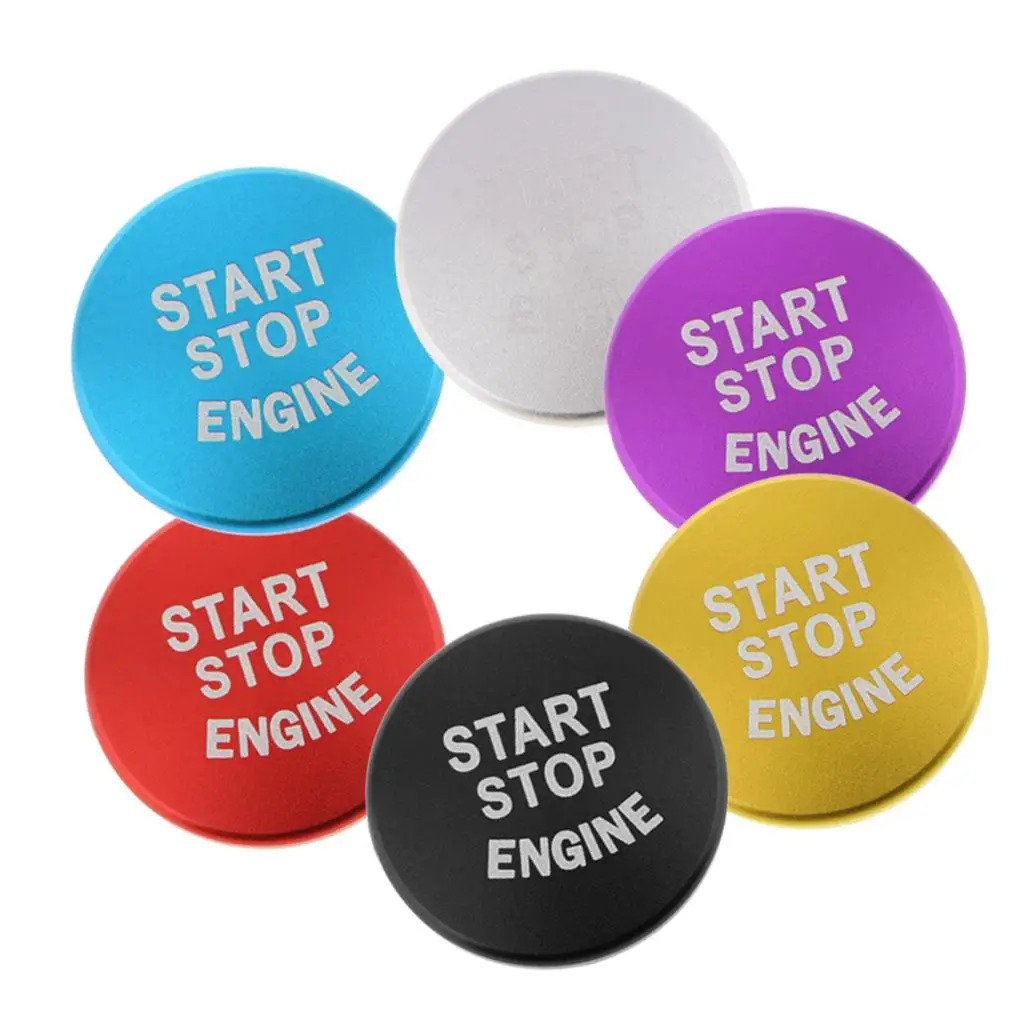 Start Stop Engine Button Sticker Adhesive Aluminum Car Decor for Compatible 1 2 3 F30 F20 F32 X1 F48 F45