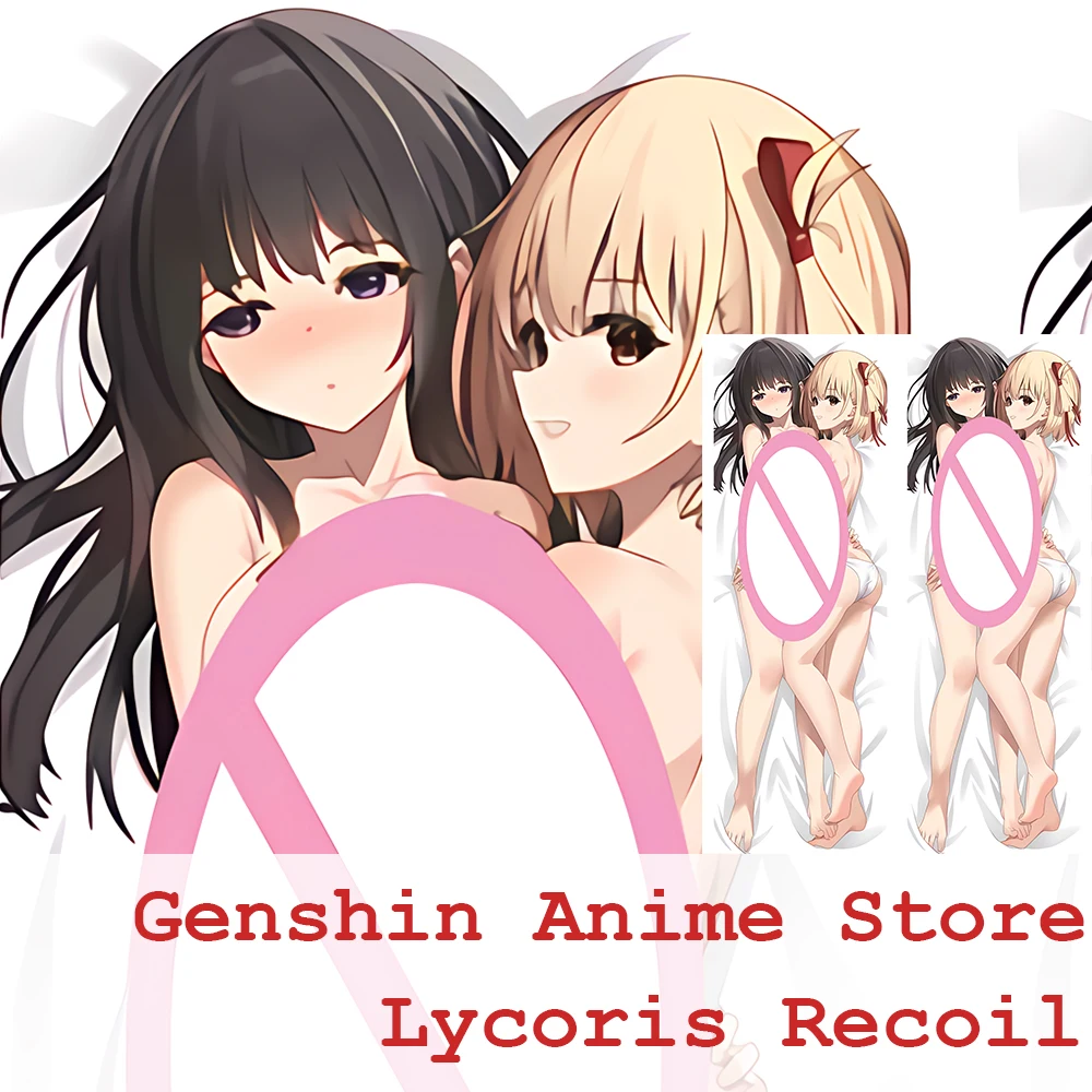 

Anime Lycoris Recoil Body Pillowcase Nishikigi Chisato Inoue Takina Cosplay Dakimakura Double-sided Print Hugging Pillow Cover