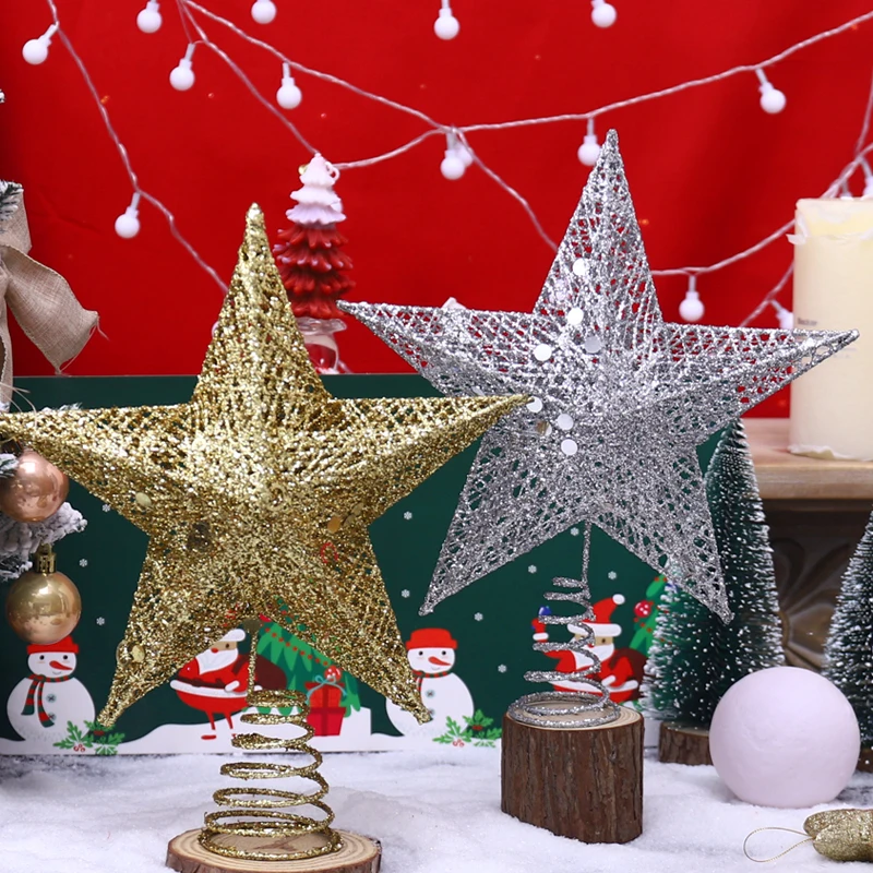 Star Tree Topper - Hiasan Puncak Pohon Natal Bintang Berkilauan
