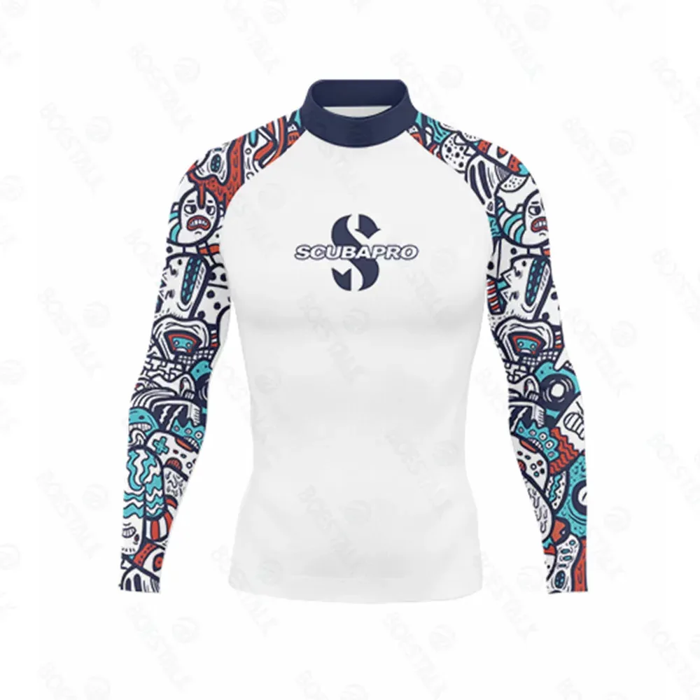 SCUBAPRO Men's UPF 50+ Rashguard Shirt: Long Sleeve Swim T-Shirt - UV Block Diving, Surfing & Swimwear Top