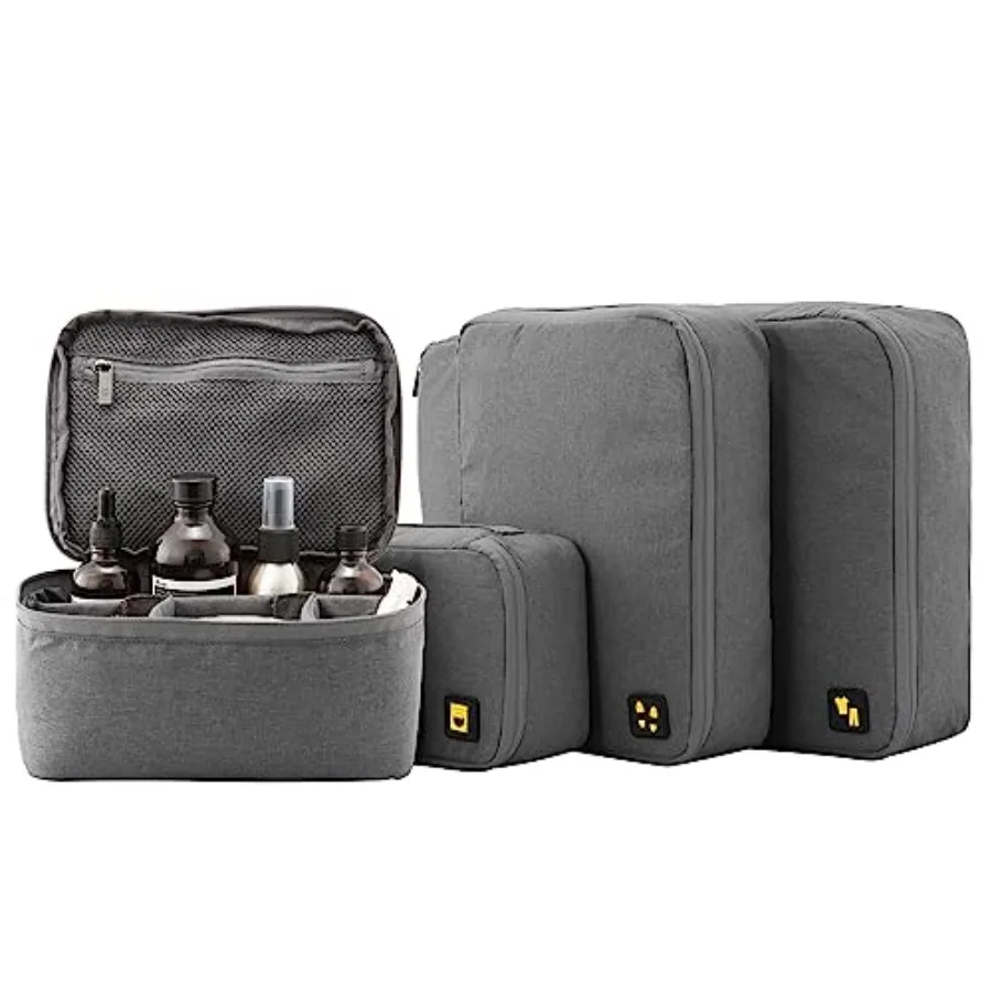 

LEVEL8 4 Set Packing Cubes Travel Luggage Packing Organizers