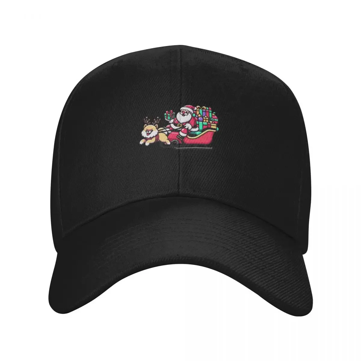 

Pomeranian Dog Santa Claus Baseball Cap summer hat luxury woman cap Golf Hat Caps Women Men's