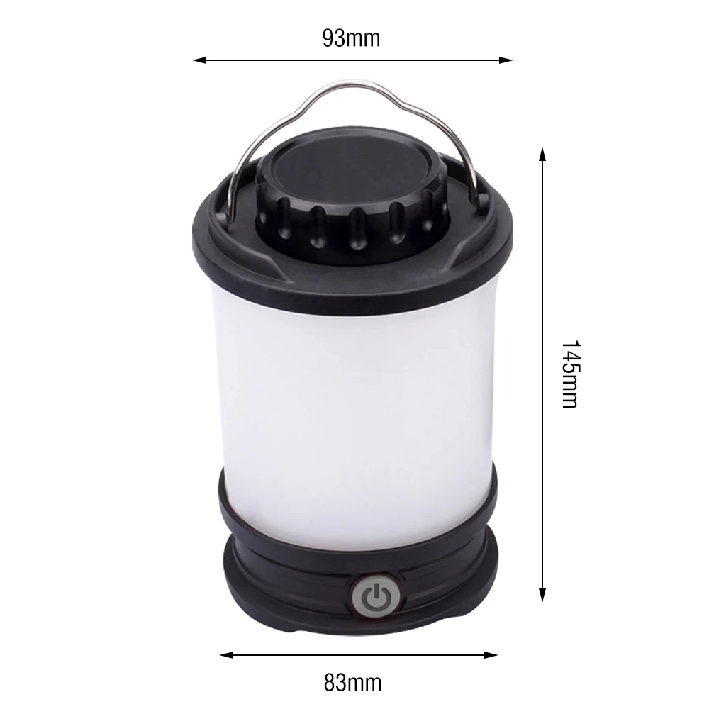 BORUiT Portable LED Camping Lantern 500 Lumens Waterproof USB Rechargeable Tent Lamp For Outdoor Emergency Camping Fishing