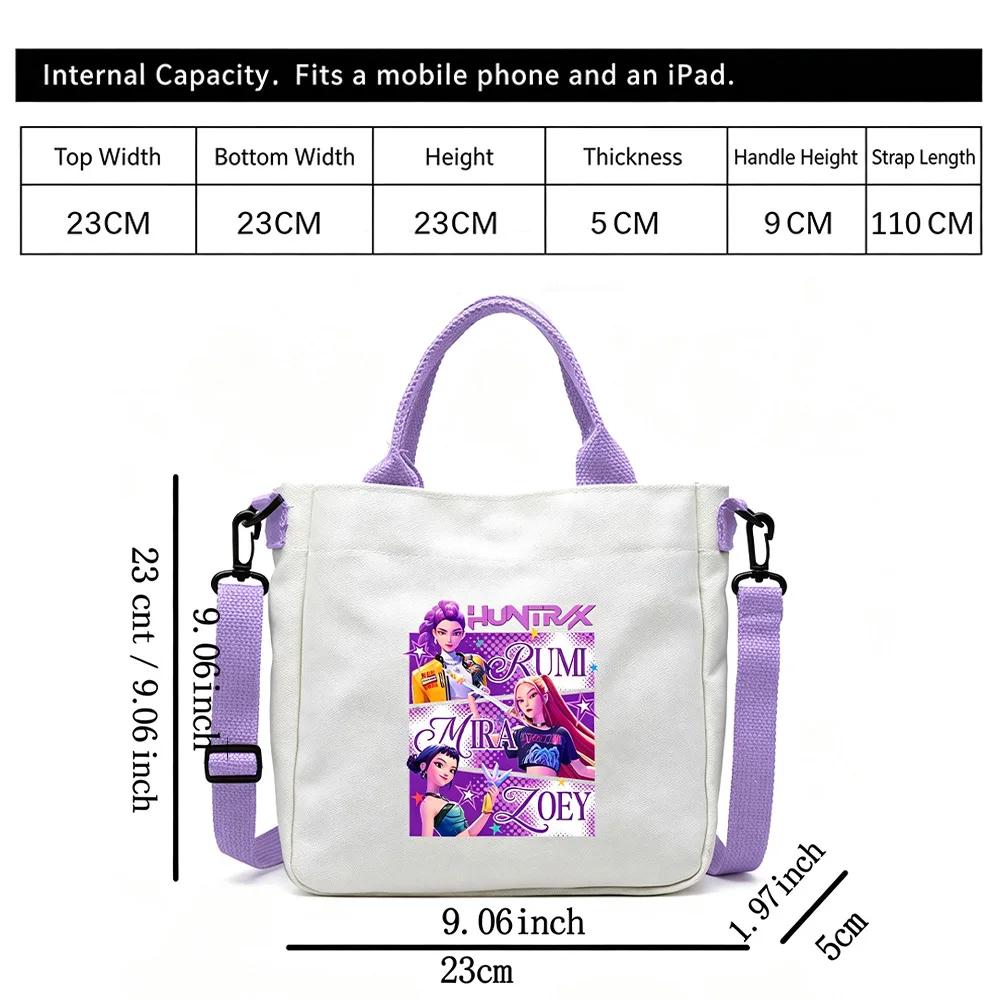 Anime Backpack Mira Zoey Rumi Fashion Cartoon Messenger Bag Multi-Functional Portable Work Commuting Crossbod