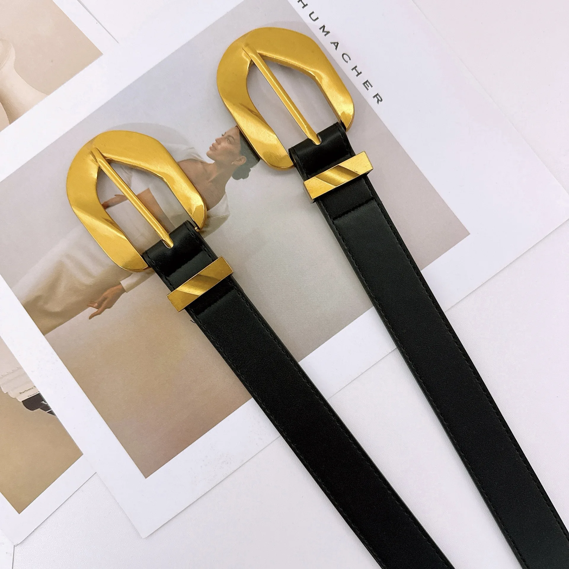 Дизайнерские ремни для женщин, высокое качество, роскошный Y2K, женский пояс, черный кожаный пояс, джинсы для девочек, пояс-корсет в стиле панк, готический