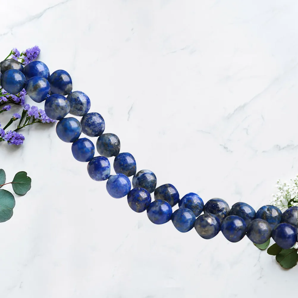 1Set Natural Lazuli Loose Stone Beads DIY Jewelry Craft Making Bracelets Necklaces Decorative String Beads