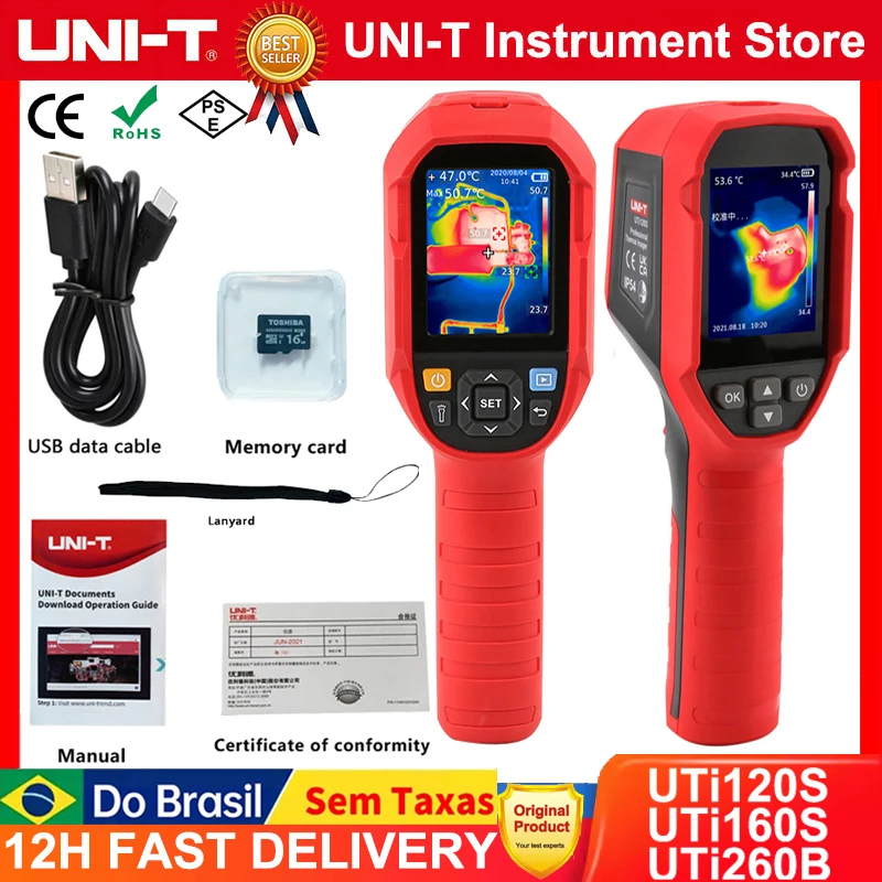 UNI-T UTi120S UTi260B UTi160S التصوير الحراري بالأشعة تحت الحمراء PCB الدائرة الاختبار الصناعي أنبوب التدفئة الأرضية اختبار