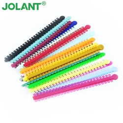 JOLANT 1000 Ties=20 Sticks Dental Orthodontic Elastic Ligature Ties Colorful Bands for Brackets Braces Orthodontics Treatment