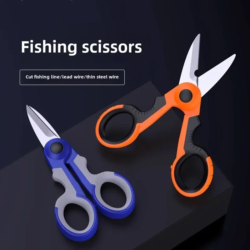 

Stainless Steel Fishing Scissor Accessories Electrician Portable Scissors Plier Cut PE Braid Line Lure Carp Fishing Tools