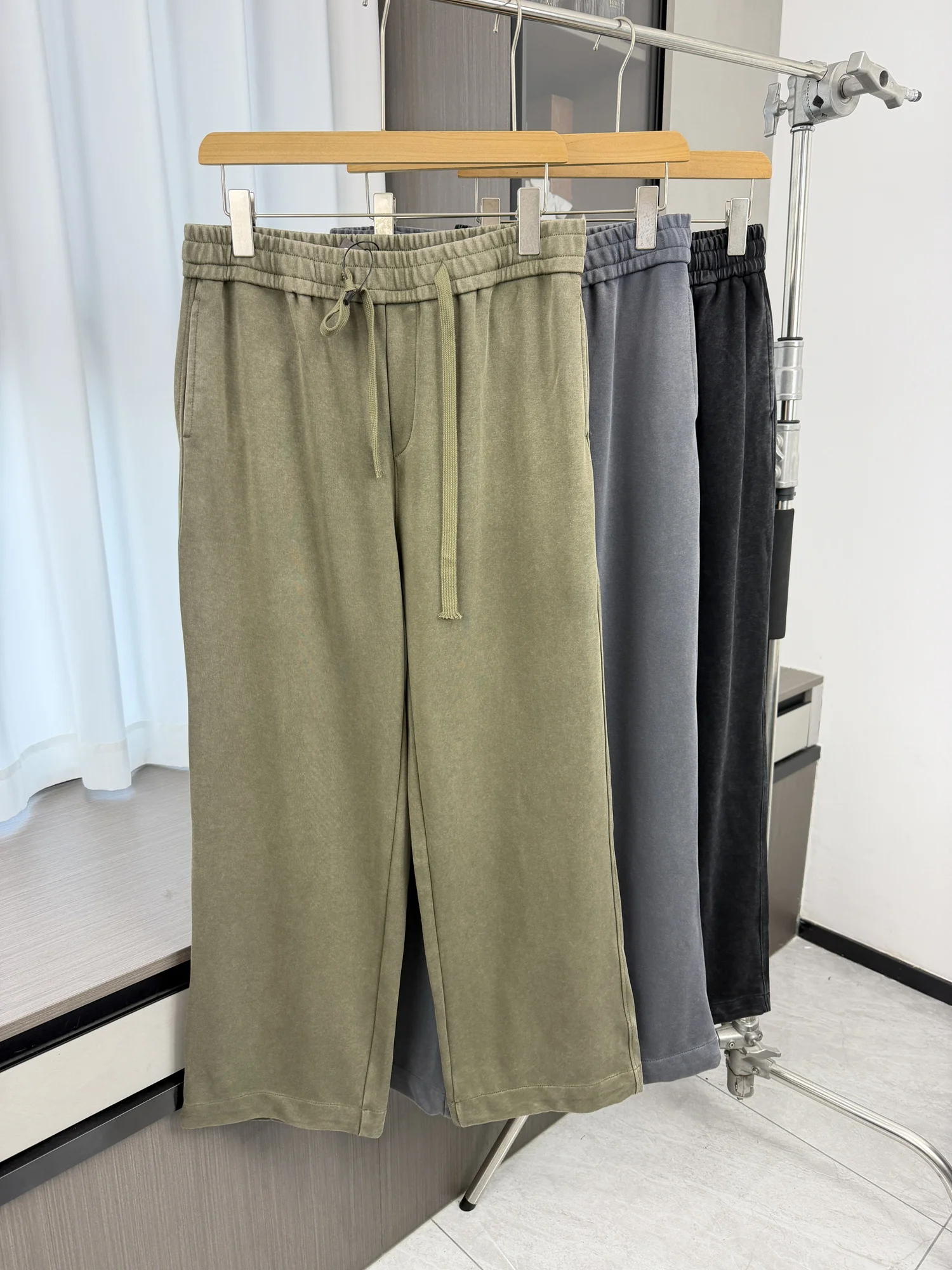 

Мужские свободные трикотажные спортивные брюки-джоггеры с эластичным поясом, прямые, дышащие, окрашенные, для весеннего сезона