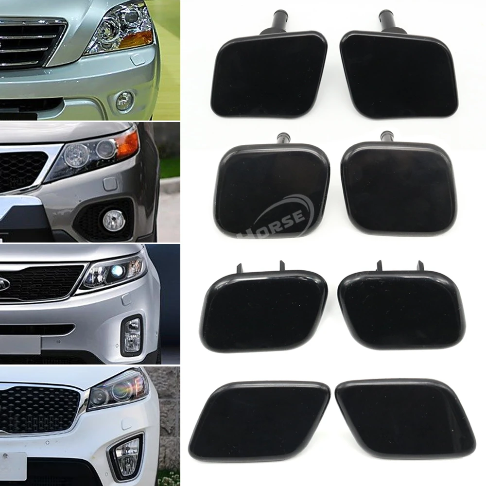 Car Front Bumper Headlight Washer Water Sprayer Jet Cap Lid Head Lamp Cleaning Nozzle Cover For KIA Sorento 2006-2018