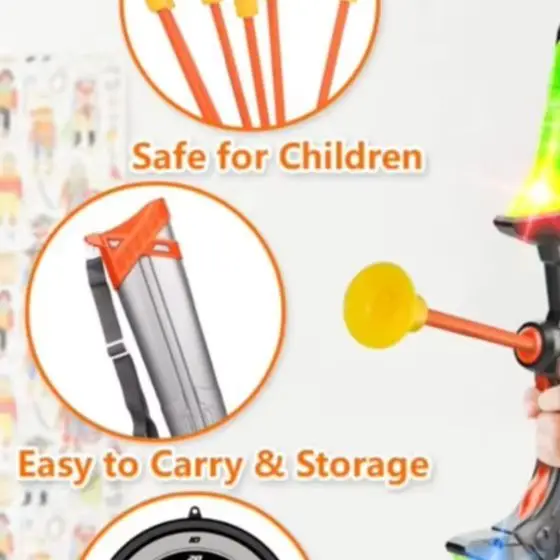 Bows and Arrow Sets with Vertical Target Sucker Arrows Kids Archery Multiplayer Competition Outdoor Shooting Practice Sport Toys