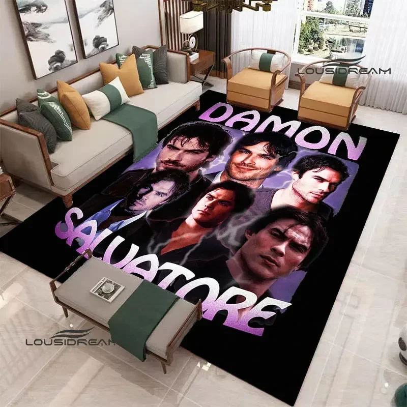 The Vampire Diaries Damon salvatore carpet yoga mat room decor carpets for living room Non-slip carpet area rug birthday gift