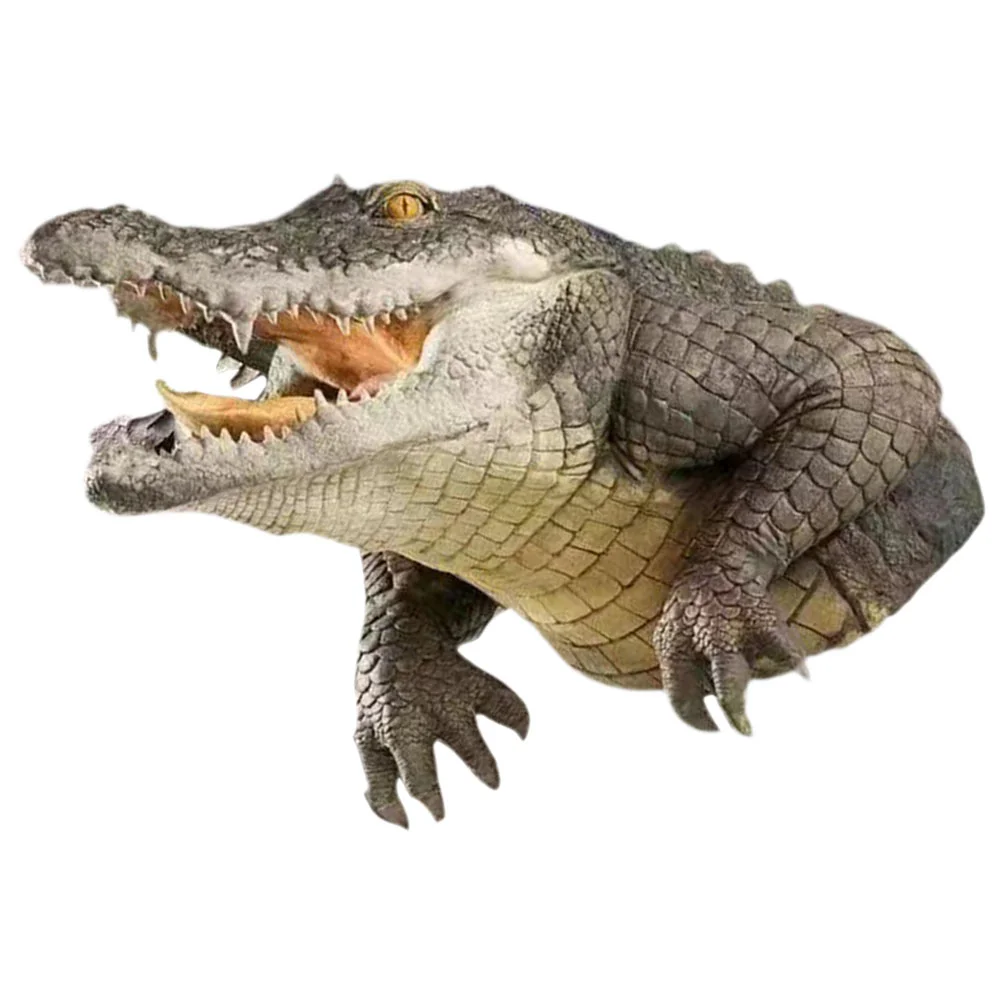 Duck Model Simulated Crocodile Head Courtyard Pond Floating Animal Ornaments Outdoor Pool Decorations Ocean Water Resin