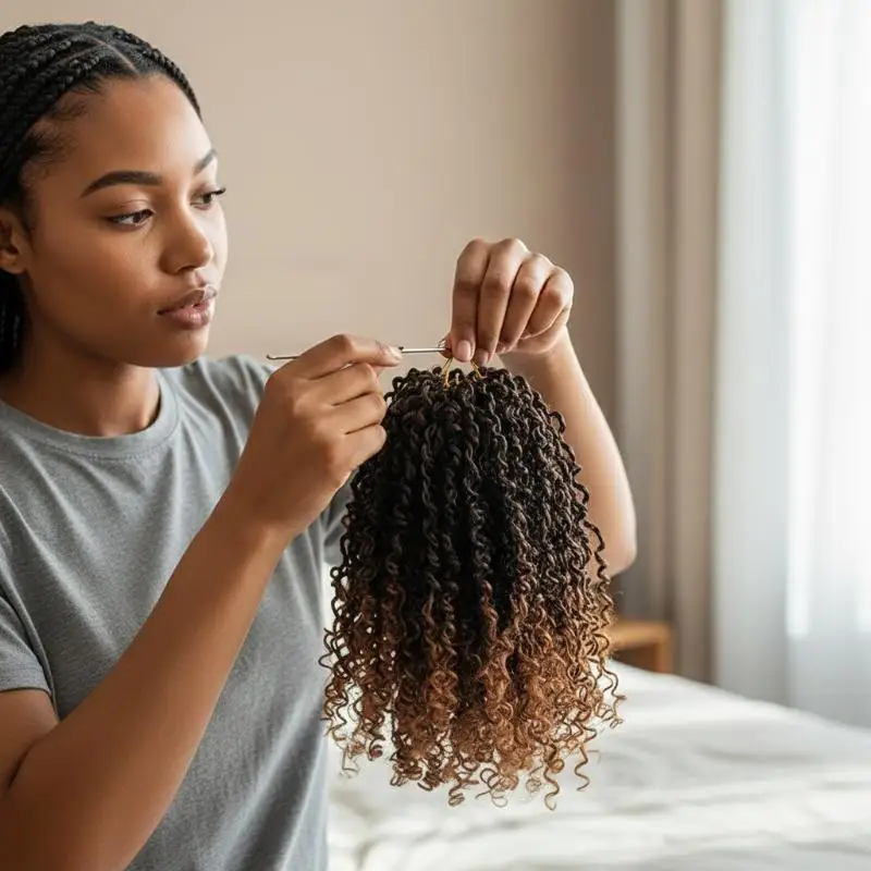 Realistischer Afro-Kinky-Curly-Pferdeschwanz, 8 Zoll, spiralförmige synthetische Haarverlängerung für Frauen, schnelle Veränderung – Detail 3