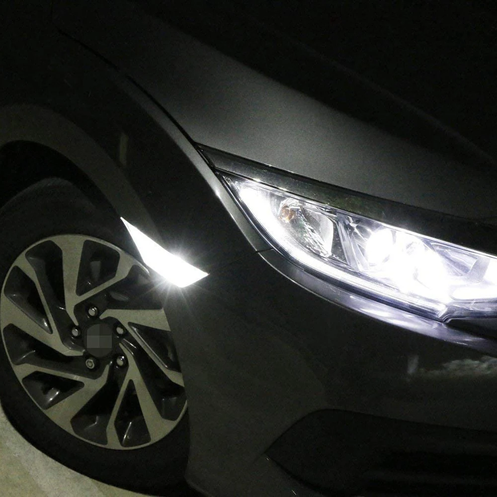 자동차 LED 사이드 마커 방향 지시등, 혼다 시빅 2016 2017 2018 2019, T10 전구 포함