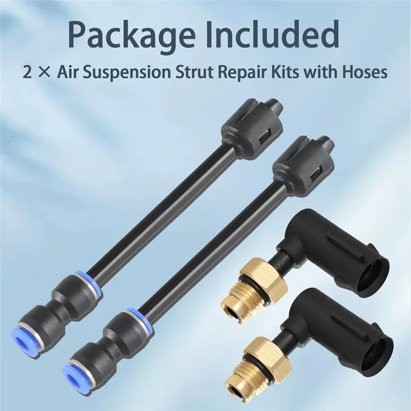 2PCS Suspension Elbow Air Strut Repair Kits With Hoses For Jeep Grand Cherokee 2011-2020,Replace: 68084809AA-A55K