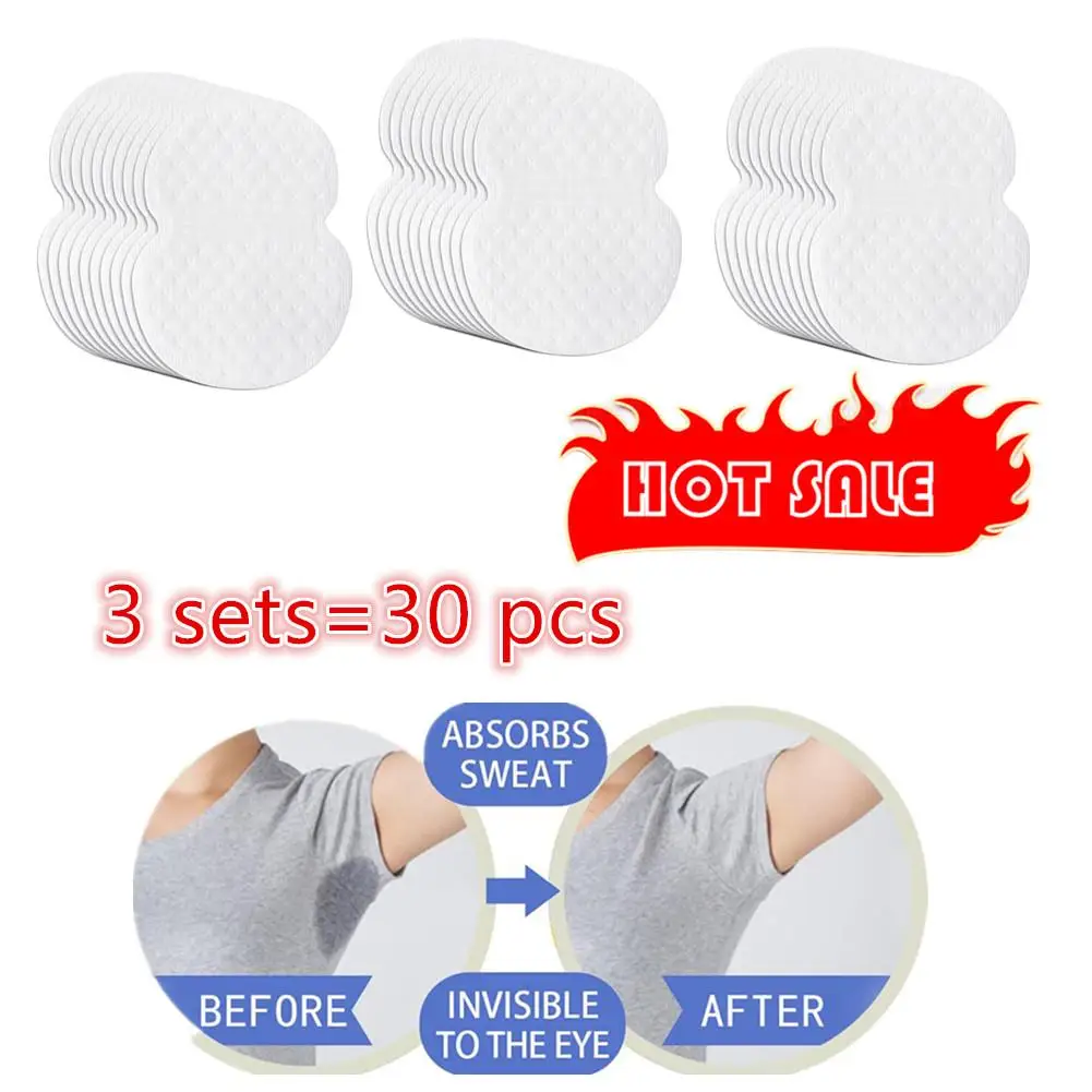 30pcs Underarm Pads Dress Clothing Perspiration Deodorant Pads Armpit Care Sweat Absorbent Pads Deodorant For Women Men