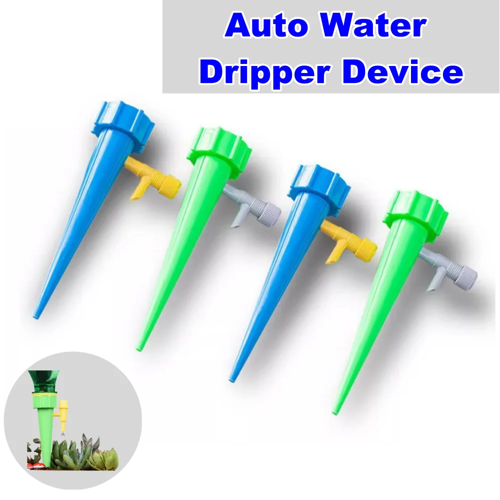 

Automatic Plant Watering System with Adjustable Control Valve Switch - Vacation Auto Drippers Irrigation Device for Houseplants