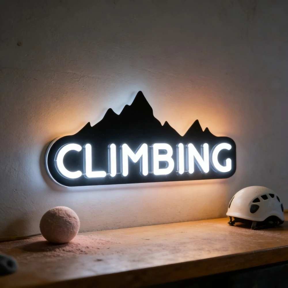 

Светодиодная неоновая вывеска CLIMBING с USB-питанием и регулировкой яркости для клуба скалолазов, подарок для любителей скалолазания, декор для вечеринок и стен