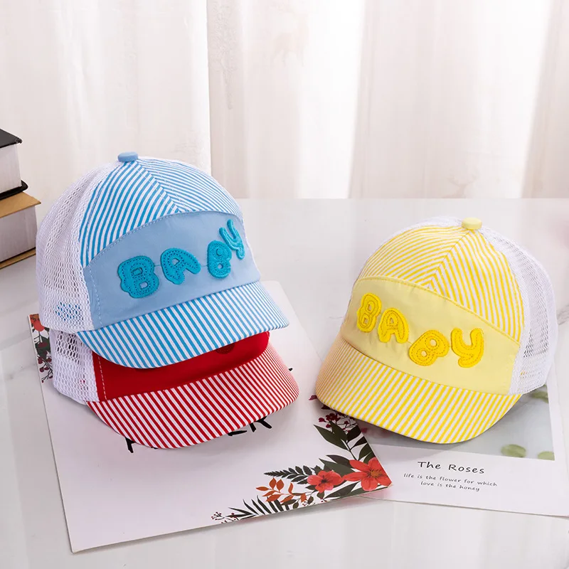 3-24 month baby cap children summer thin boy girls new baby cap baby sun caps 5 colors