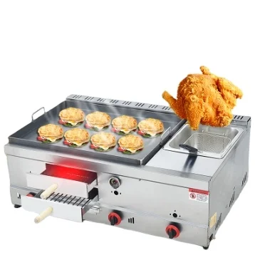 Multi-Functional 3-in-1 Grill Fryer Cooker:  Easy Clean, Rust-Proof Stainless Steel Construction for Convenient Kitchen Use