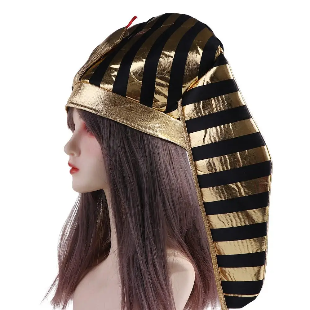 Snake Head Halloween Pharaoh Hat Headpiece Masquerade Party Egyptian King Hat Halloween Party Decorations Cosplay Costume Props